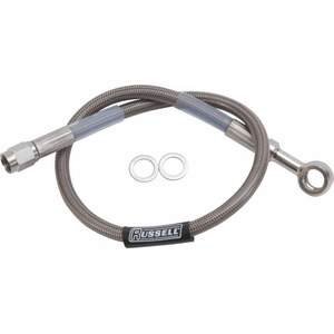 Russell - 657032 - 15in DOT Endura Brk Hose 10mm Banjo to #3 Str