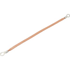Allstar Performance - 76330-12 - Copper Ground Strap 12in w/ 3/8in Ring Terminals