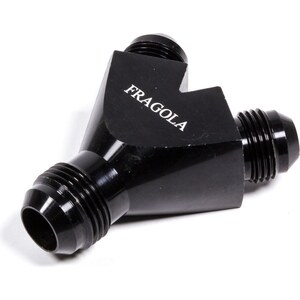 Fragola - 900611-BL - Y-Fitting #10Male Inlet x #8 Male Outlets Black