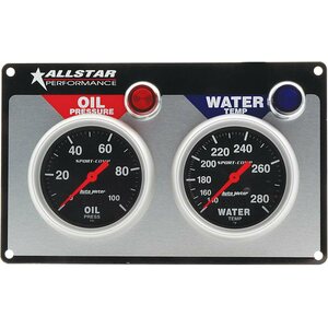 Allstar Performance - 80110 - 2 Gauge Panel A/M OP/WT Sport-Comp