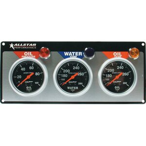 Allstar Performance - 80112 - 3 Gauge Panel A/M OP/WT/OT Sport-Comp