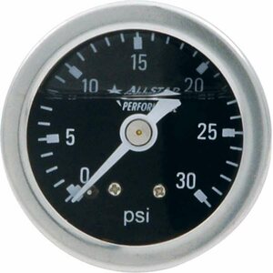 Allstar Performance - 80202 - 1.5in Gauge 0-30 PSI Liquid Filled