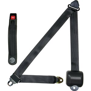 Allstar Performance - 98117 - Seat Belt Retractable 3pt Charcoal