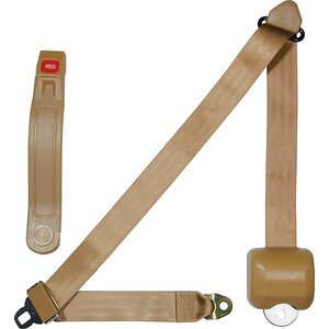 Allstar Performance - 98118 - Seat Belt Retractable 3pt Tan