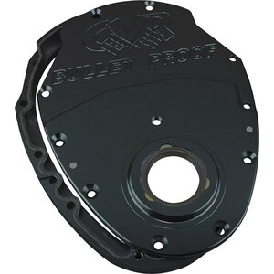 CVR Performance - TC2350BK - SBC Billet Timing Cover 2-Piece - Black Anodized