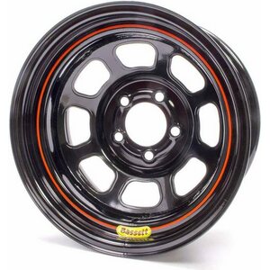 Bassett - 57RC375 - 15X 7 5X 4.75 3.75In Bs Black Rolled Wheel