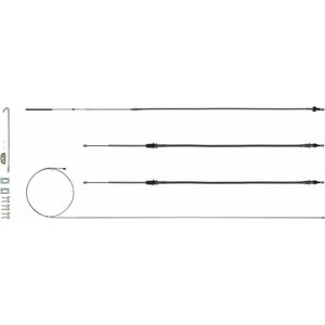 Right Stuff Detailing - RSBCF02S - Brake Cable Set w/Hardwa re 68-69 Camaro Stainles
