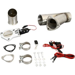 Patriot Exhaust - PEC300K-1 - 3.0 Electric Cutout Single System w/Remote
