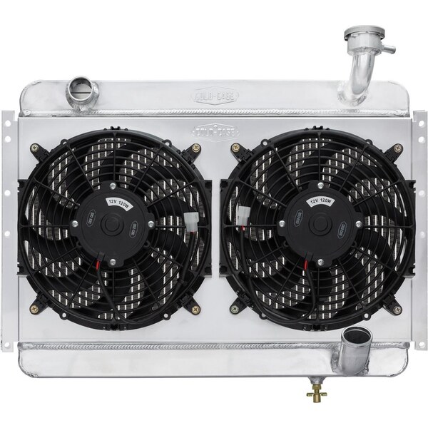 Cold Case Radiators - 56 - 60 Corvette Radiator W/ Dual 12In Fan Kit 26.25In