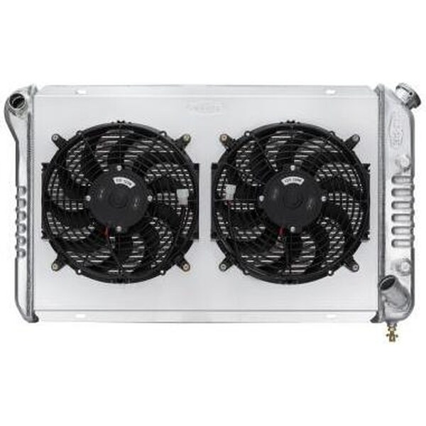 Cold Case Radiators - 77 - 82 Corvette Radiator W/ Dual 12In Fan Kit 33.7In