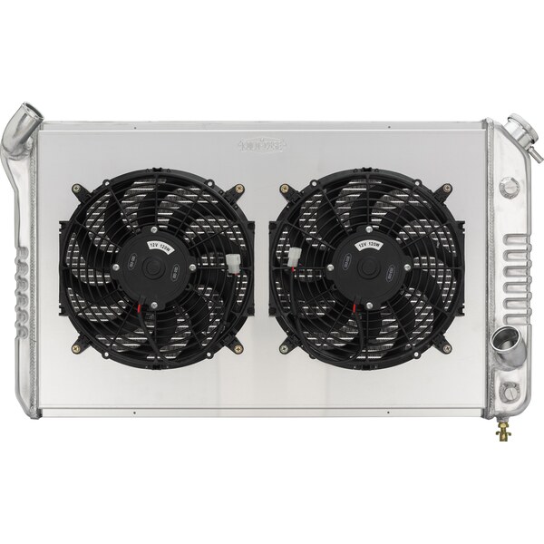 Cold Case Radiators - 73 - 76 Corvette Radiator W/ Dual 12In Fan Kit 33.7In
