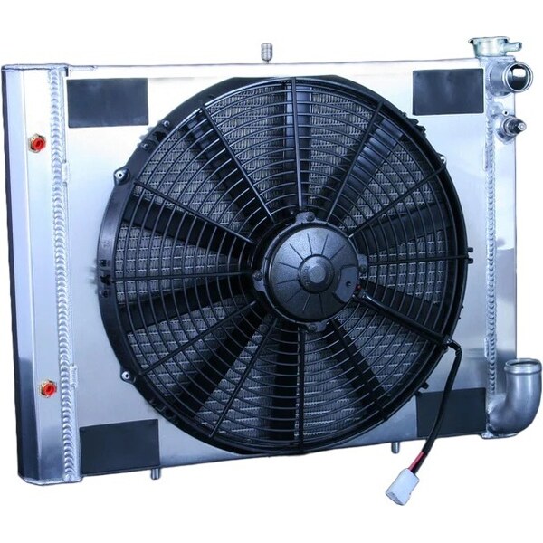 Dewitts Radiator - 32-6139063A - Radiator C 2 Corvette Ls Swap W/Fans 27.5In