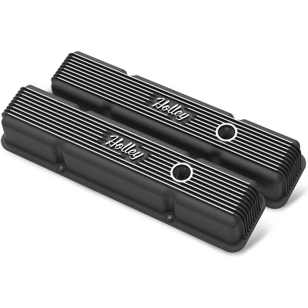 Holley - 241-242 - Sbc Holley Die Cast Alm Valve Cover Set Black