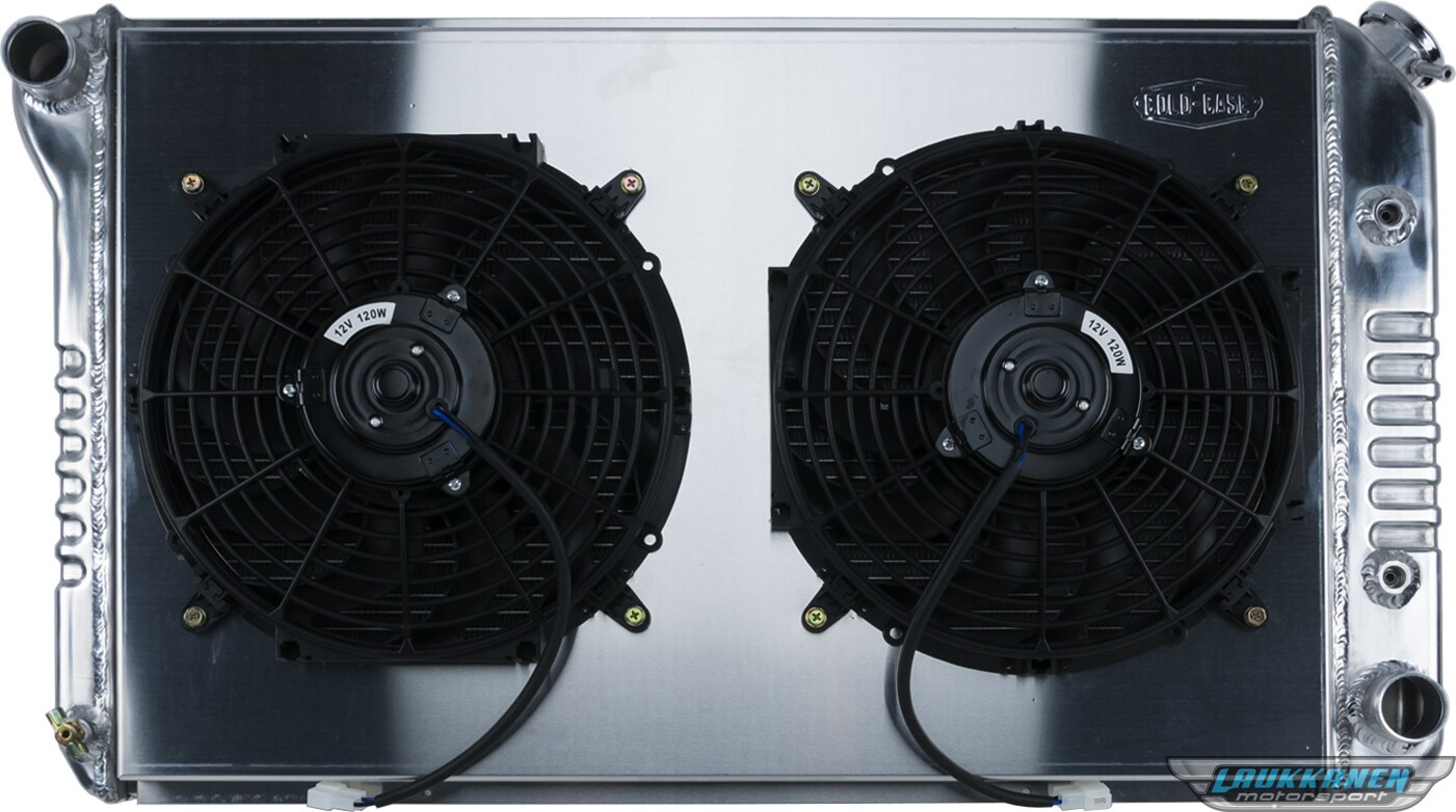 Cold Case Radiators - GPF18AK - Cold Case Radiators Firebird Radiator 70-81 Firebird Auto Transmission Aluminum And 12 Inch Dual Fan Kit